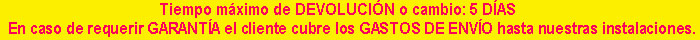 devolucion de productos